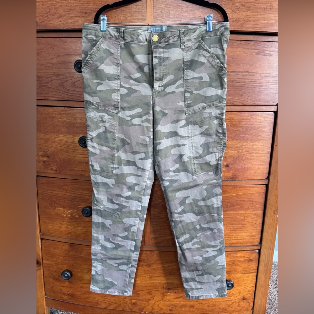 Wit & Wisdom Green Camo Print Jeans
